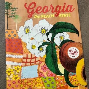 Georgia Peach State Bath Mat with Floral Design